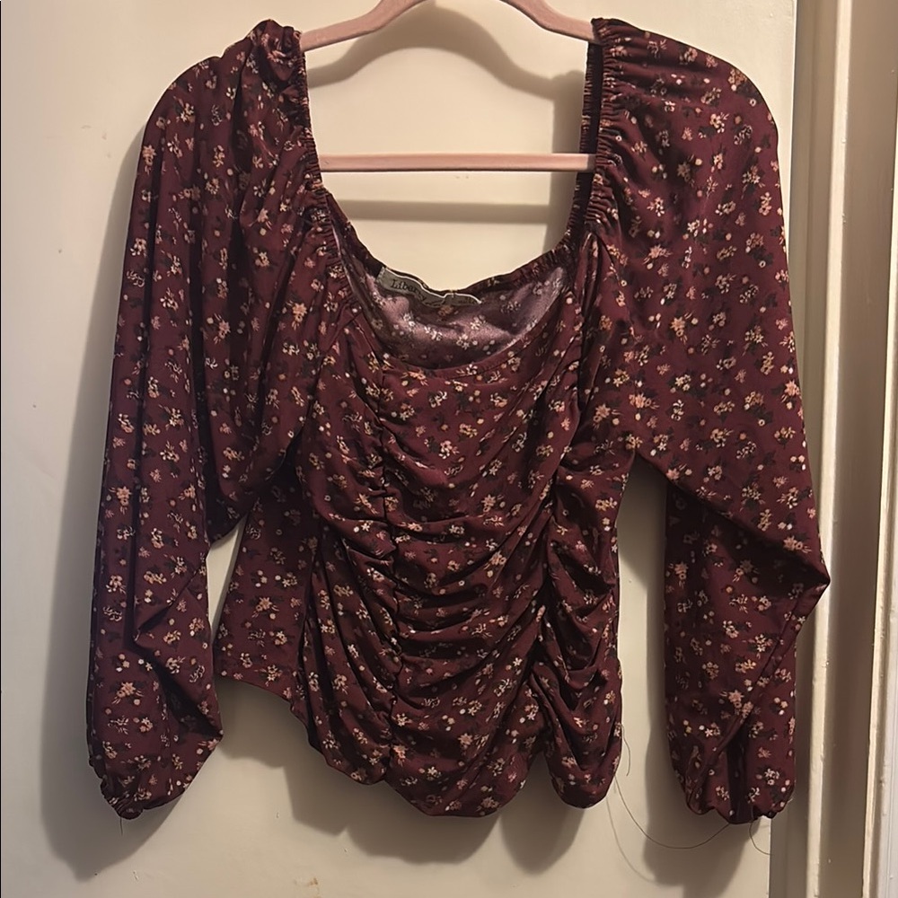Liberty Love Burgundy Floral Blouse